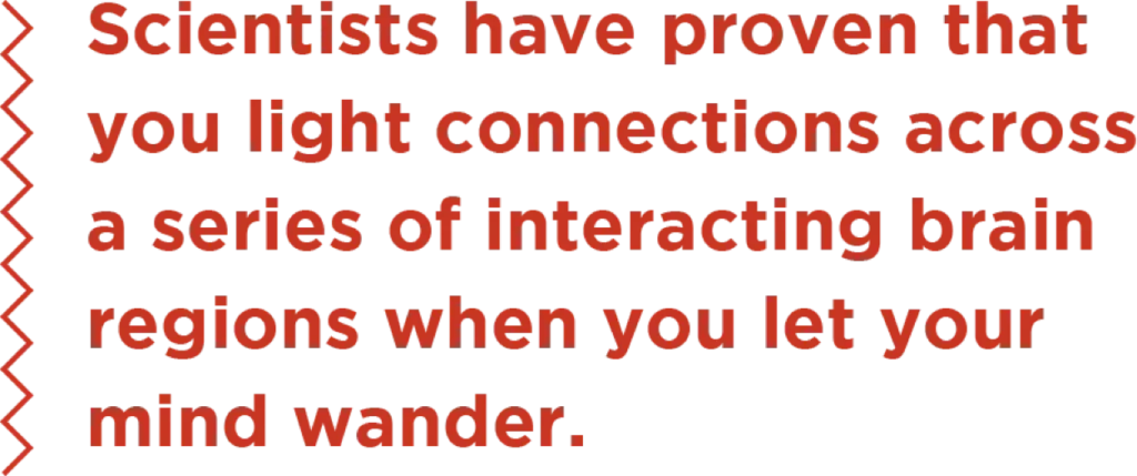Scientists have proven that you light connections across a series of interacting brain regions when you let your mind wander.
